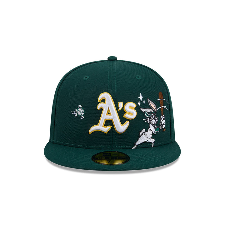 หมวกแก๊ป New Era รุ่น Looney Tunes X MLB Oakland Athletics Dark Green 59Fifty Cap