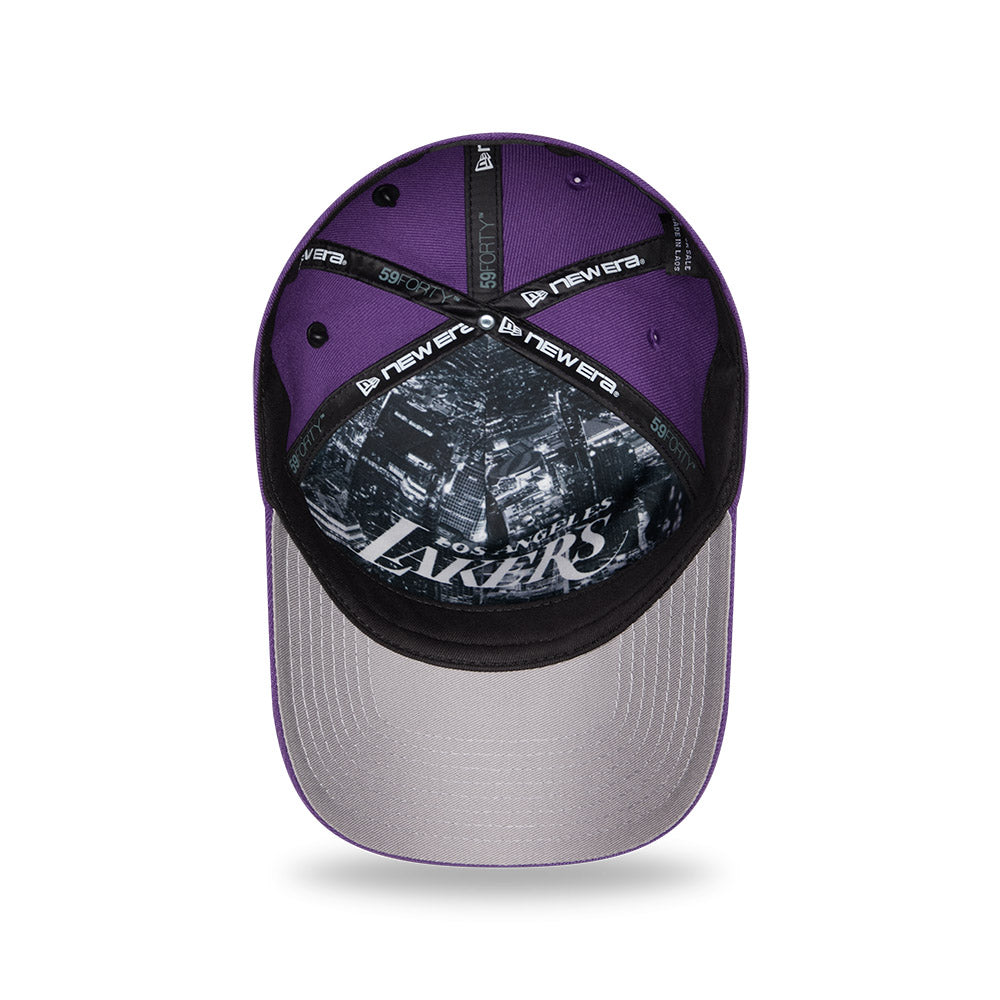 หมวกแก๊ป New Era รุ่น Los Angeles Lakers NBA Draft Purple 59Forty A-Frame Cap