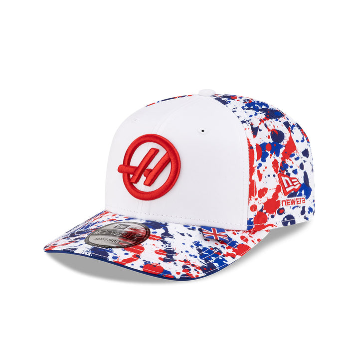New Era หมวกรุ่น Haas Formula 1 Silverstone Race Optic White 9Seventy Stretch Snap Cap