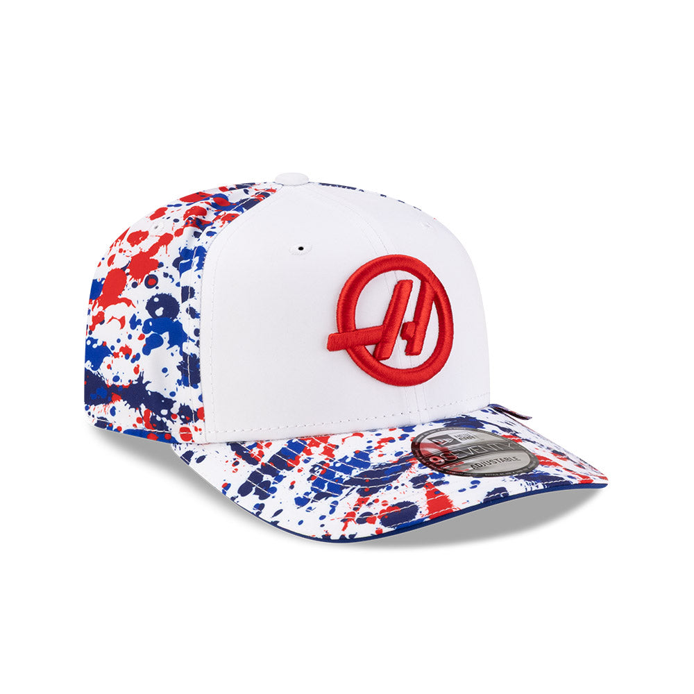 New Era หมวกรุ่น Haas Formula 1 Silverstone Race Optic White 9Seventy Stretch Snap Cap