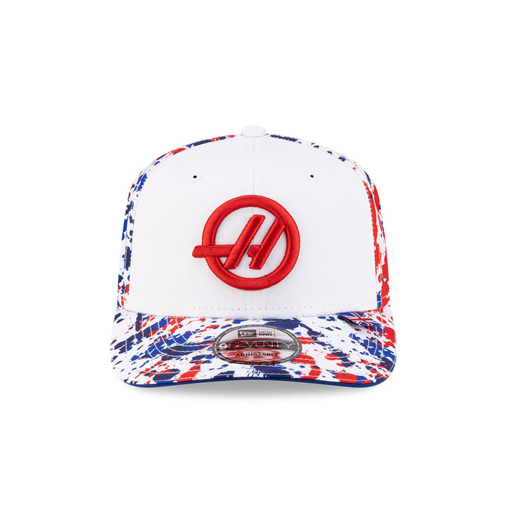 New Era หมวกรุ่น Haas Formula 1 Silverstone Race Optic White 9Seventy Stretch Snap Cap