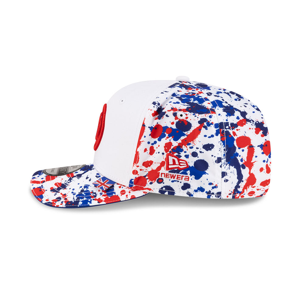 New Era หมวกรุ่น Haas Formula 1 Silverstone Race Optic White 9Seventy Stretch Snap Cap