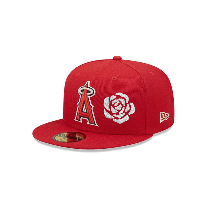 หมวกแก๊ป New Era รุ่น Los Angeles Angels Faux Pearl Icon Scarlet 59Fifty Cap