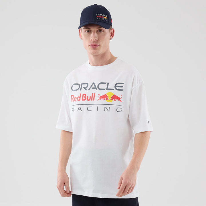 เสื้อยืดแขนสั้น New Era รุ่น Oracle Red Bull Racing Logo White Oversized Short Sleeve T-Shirt
