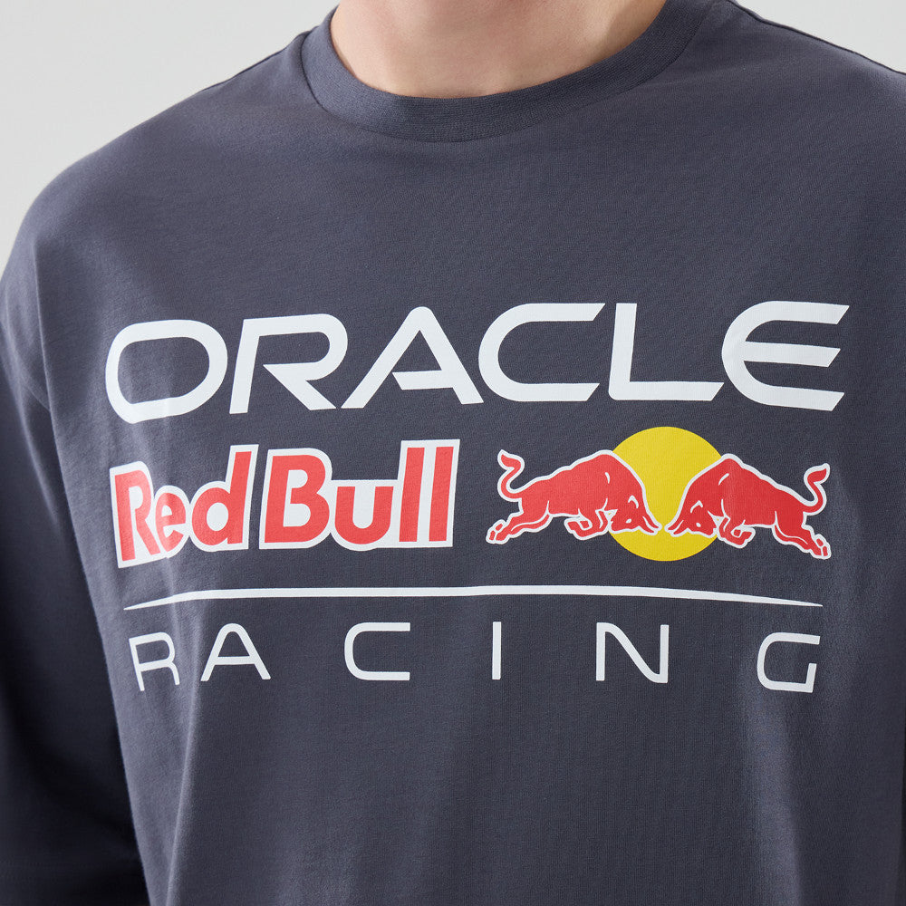 เสื้อยืดแขนสั้น New Era รุ่น Oracle Red Bull Racing Logo Dark Charcoal Oversized Short Sleeve T-Shirt
