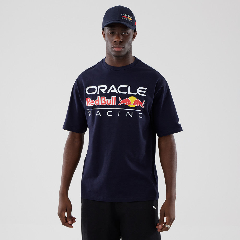 เสื้อยืดแขนสั้น New Era รุ่น Oracle Red Bull Racing Logo Navy Oversized Short Sleeve T-Shirt