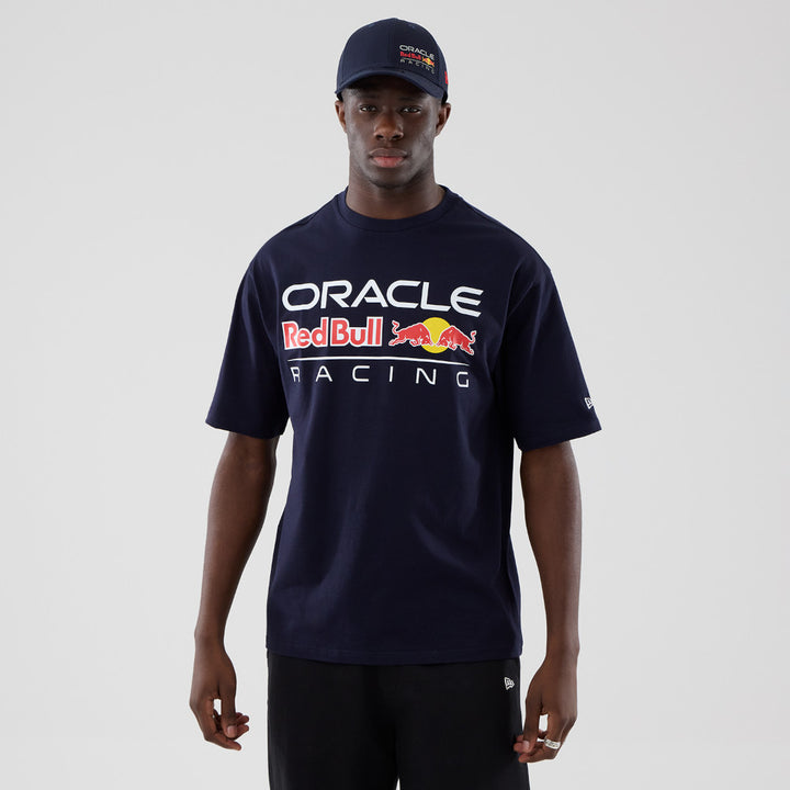 เสื้อยืดแขนสั้น New Era รุ่น Oracle Red Bull Racing Logo Navy Oversized Short Sleeve T-Shirt