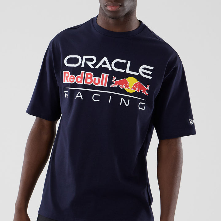 เสื้อยืดแขนสั้น New Era รุ่น Oracle Red Bull Racing Logo Navy Oversized Short Sleeve T-Shirt