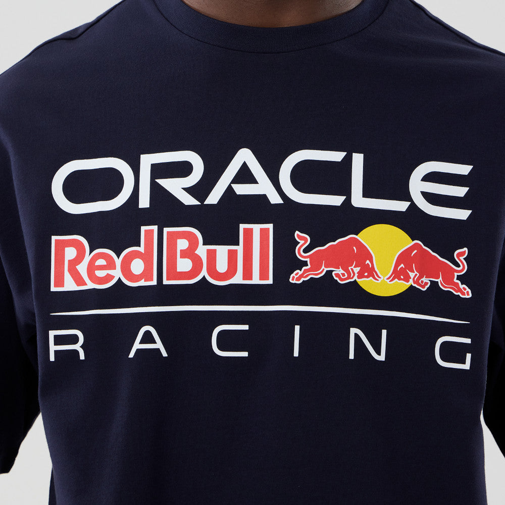 เสื้อยืดแขนสั้น New Era รุ่น Oracle Red Bull Racing Logo Navy Oversized Short Sleeve T-Shirt