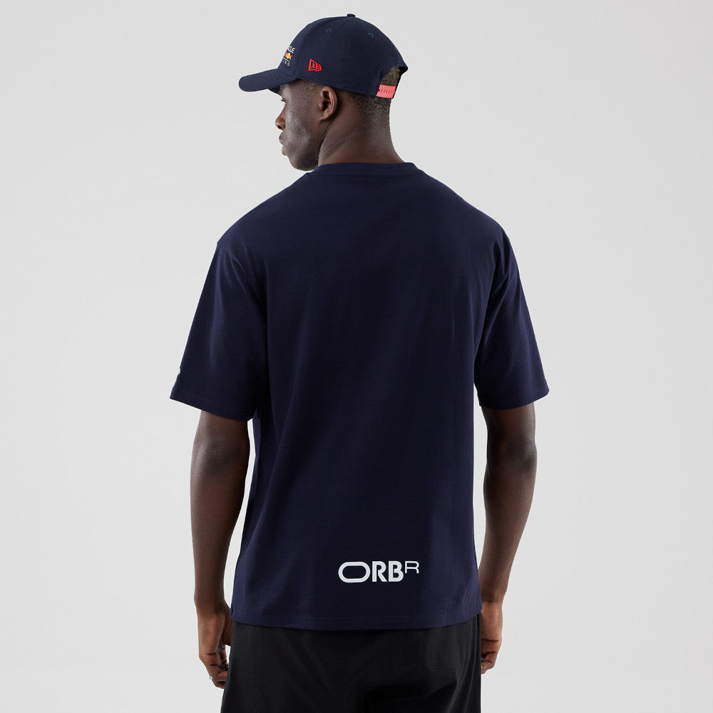 เสื้อยืดแขนสั้น New Era รุ่น Oracle Red Bull Racing Logo Navy Oversized Short Sleeve T-Shirt