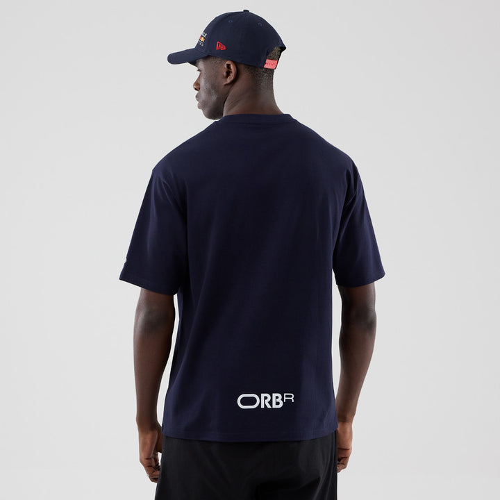เสื้อยืดแขนสั้น New Era รุ่น Oracle Red Bull Racing Logo Navy Oversized Short Sleeve T-Shirt