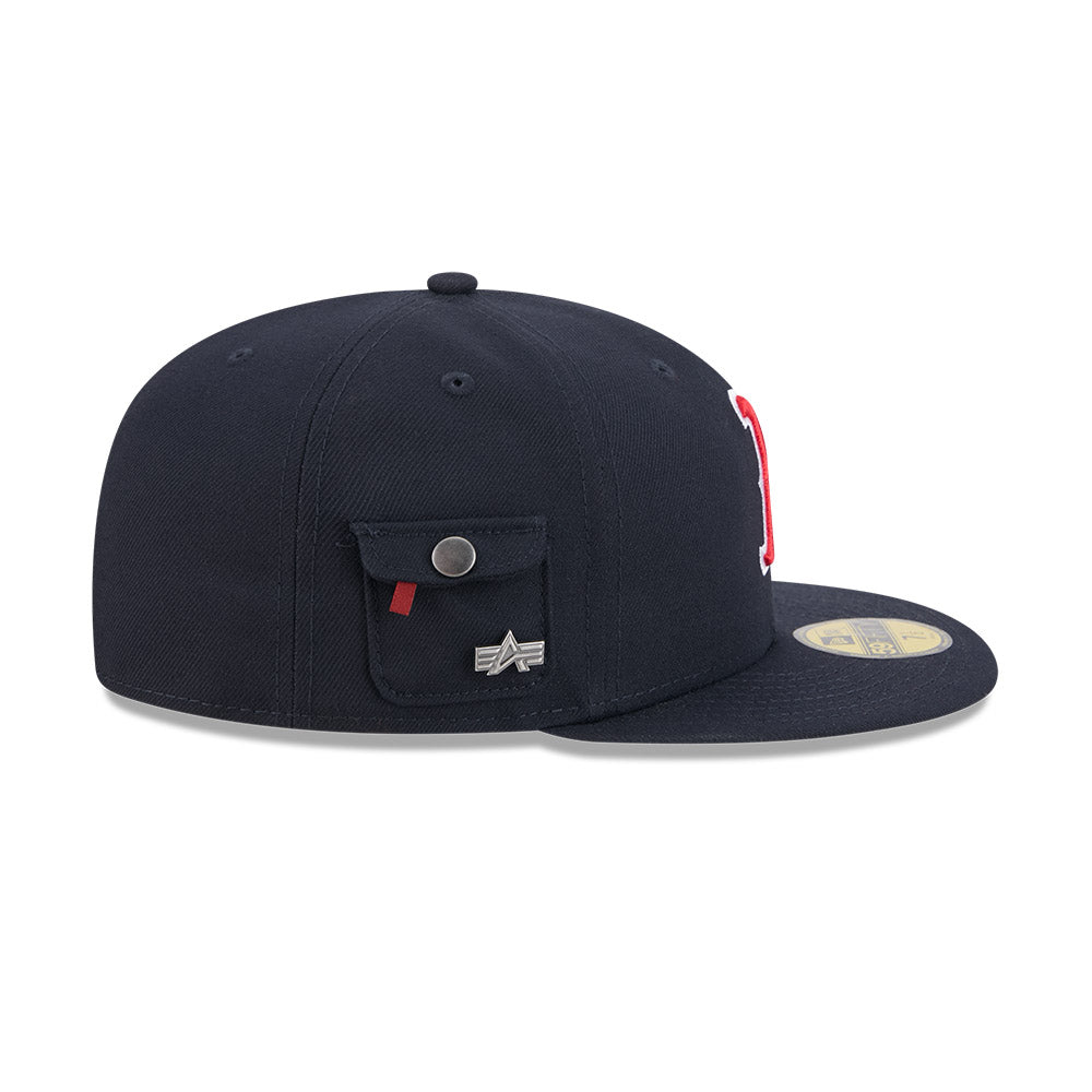 หมวกแก๊ป New Era รุ่น Boston Red Sox Alpha Industrial Navy 59Fifty Cap