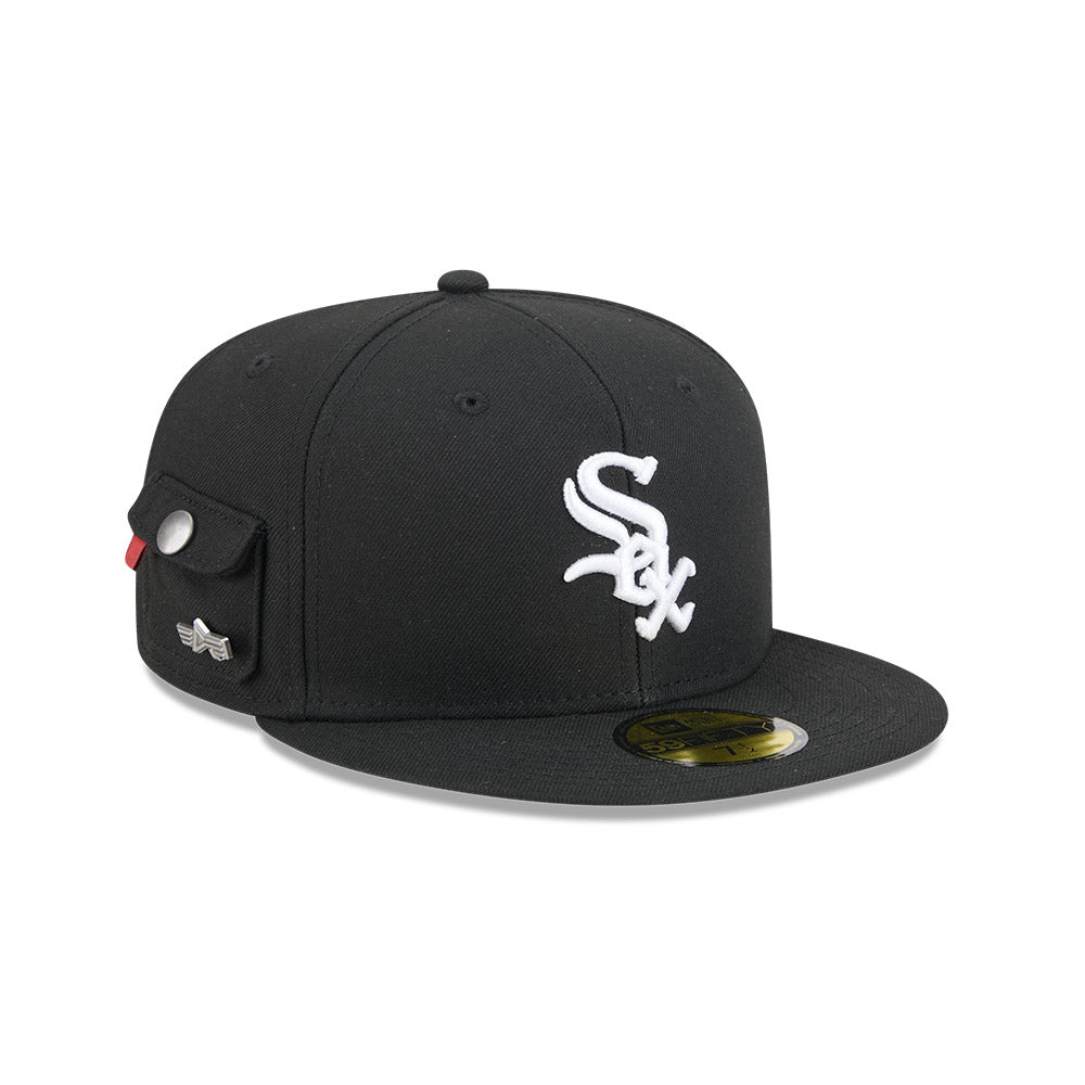 หมวกแก๊ป New Era รุ่น Chicago White Sox Alpha Industrial Black 59Fifty Cap
