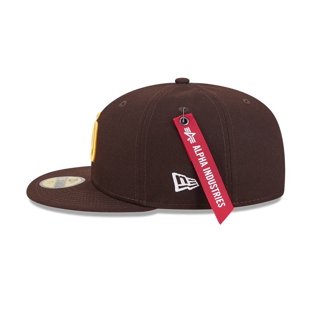 หมวกแก๊ป New Era รุ่น San Diego Padres Alpha Industrial Brown 59Fifty Cap