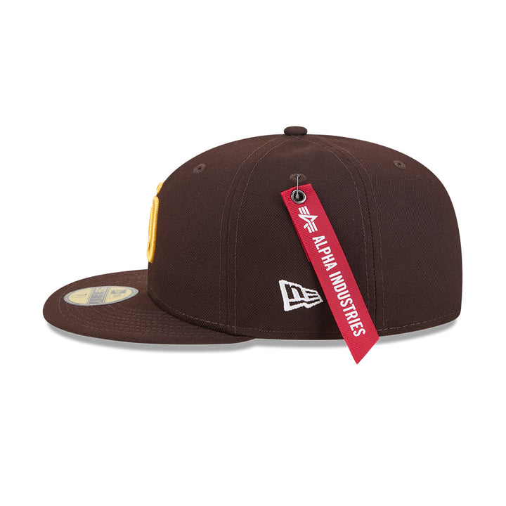 หมวกแก๊ป New Era รุ่น San Diego Padres Alpha Industrial Brown 59Fifty Cap
