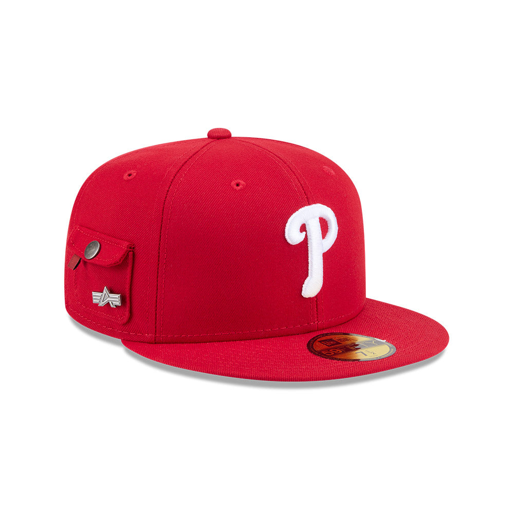 หมวกแก๊ป New Era รุ่น Philadelphia Phillies Alpha Industrial Red 59Fifty Cap