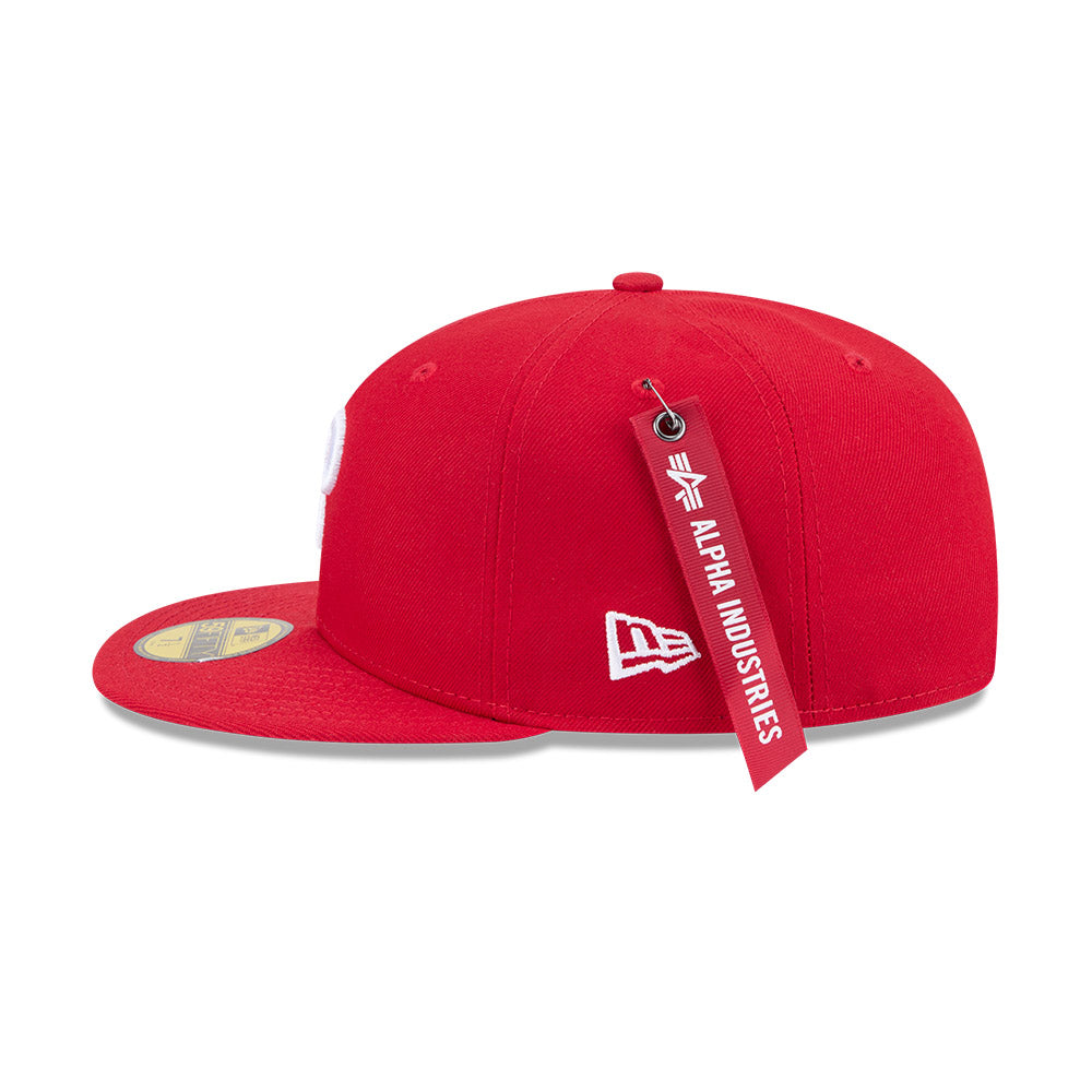 หมวกแก๊ป New Era รุ่น Philadelphia Phillies Alpha Industrial Red 59Fifty Cap