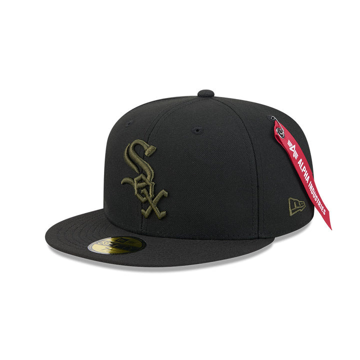 หมวกแก๊ป New Era รุ่น Chicago White Sox Alpha Industrial Black 59Fifty Cap