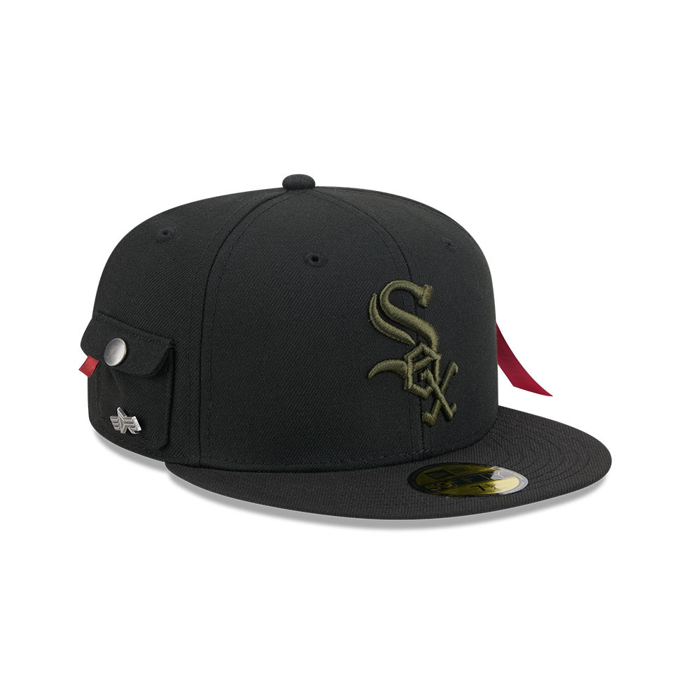 หมวกแก๊ป New Era รุ่น Chicago White Sox Alpha Industrial Black 59Fifty Cap