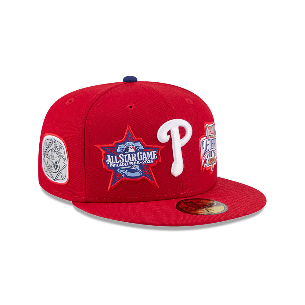 หมวกแก๊ป New Era รุ่น Philadelphia Phillies MLB All Star Game Fan Pack Visor Blue Tint Red 59Fifty Cap