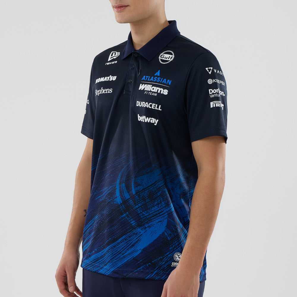 เสื้อเจอร์ซีย์โปโล New Era รุ่น Atlassian Williams F1 Team Atlassian Williams F1 Team Navy Jersey Polo
