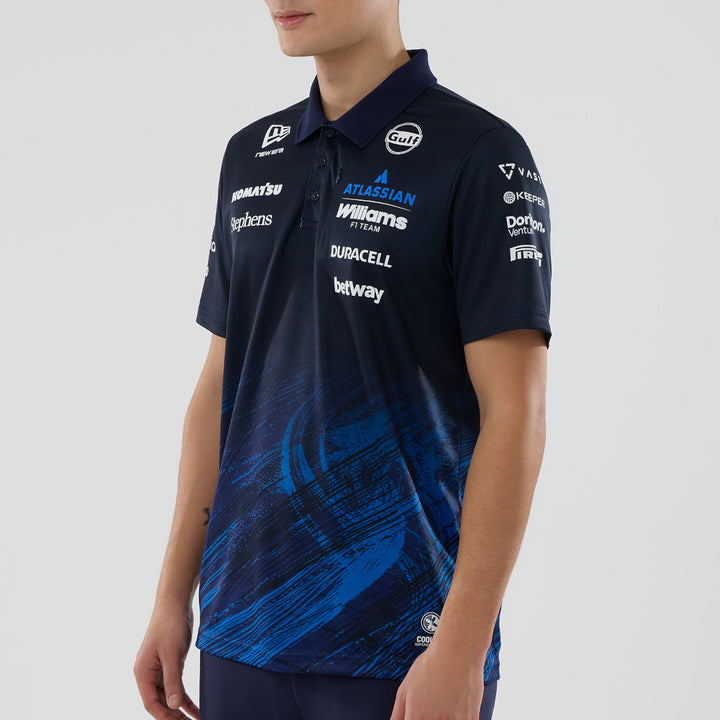 เสื้อเจอร์ซีย์โปโล New Era รุ่น Atlassian Williams F1 Team Atlassian Williams F1 Team Navy Jersey Polo