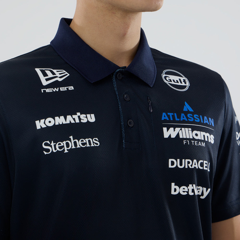 เสื้อเจอร์ซีย์โปโล New Era รุ่น Atlassian Williams F1 Team Atlassian Williams F1 Team Navy Jersey Polo