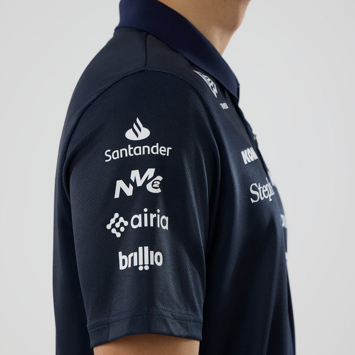 เสื้อเจอร์ซีย์โปโล New Era รุ่น Atlassian Williams F1 Team Atlassian Williams F1 Team Navy Jersey Polo