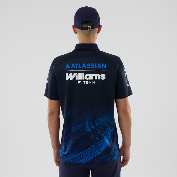 เสื้อเจอร์ซีย์โปโล New Era รุ่น Atlassian Williams F1 Team Atlassian Williams F1 Team Navy Jersey Polo