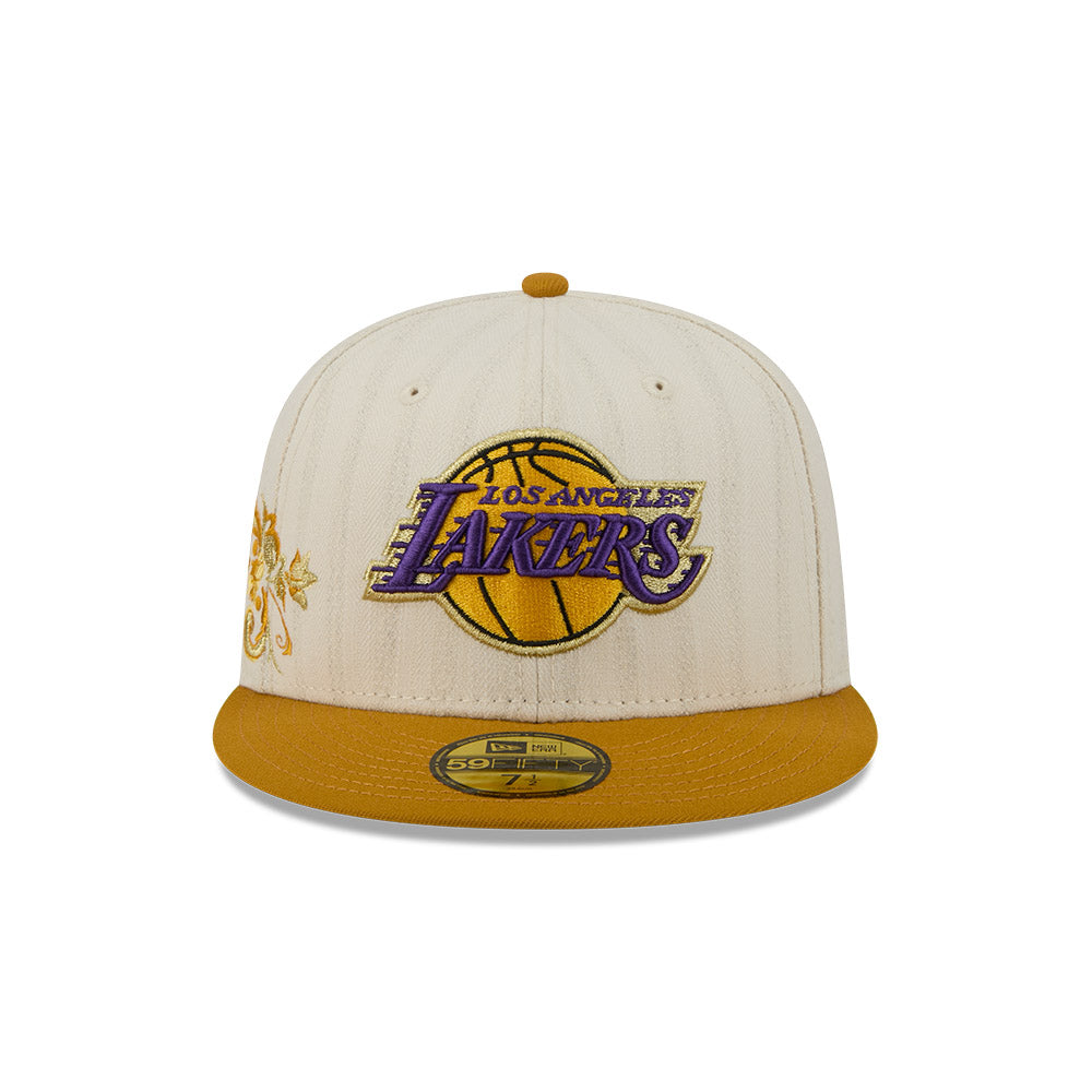 หมวกแก๊ป New Era รุ่น 59Fifty Day Los Angeles Lakers Chrome White 59Fifty Cap