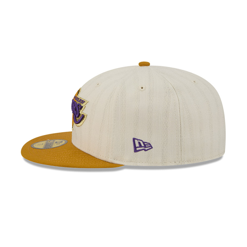 หมวกแก๊ป New Era รุ่น 59Fifty Day Los Angeles Lakers Chrome White 59Fifty Cap