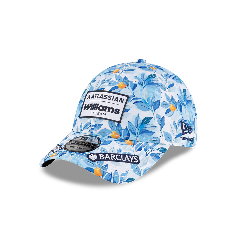 หมวกแก๊ป New Era รุ่น Atlassian Williams F1 Team Barcelona Race Specials All-Over Print White 9Forty Cap