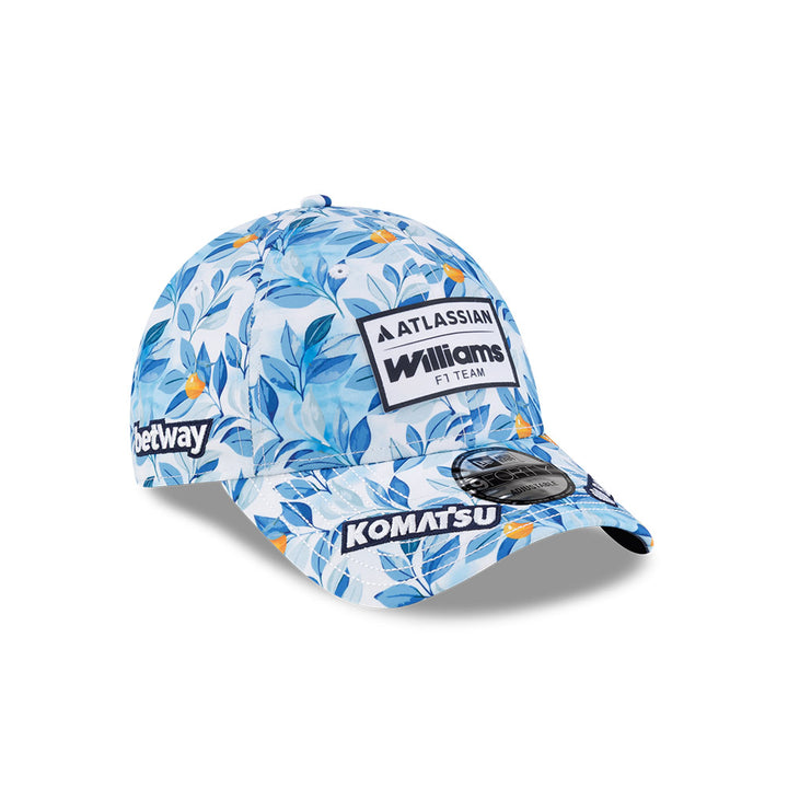 หมวกแก๊ป New Era รุ่น Atlassian Williams F1 Team Barcelona Race Specials All-Over Print White 9Forty Cap