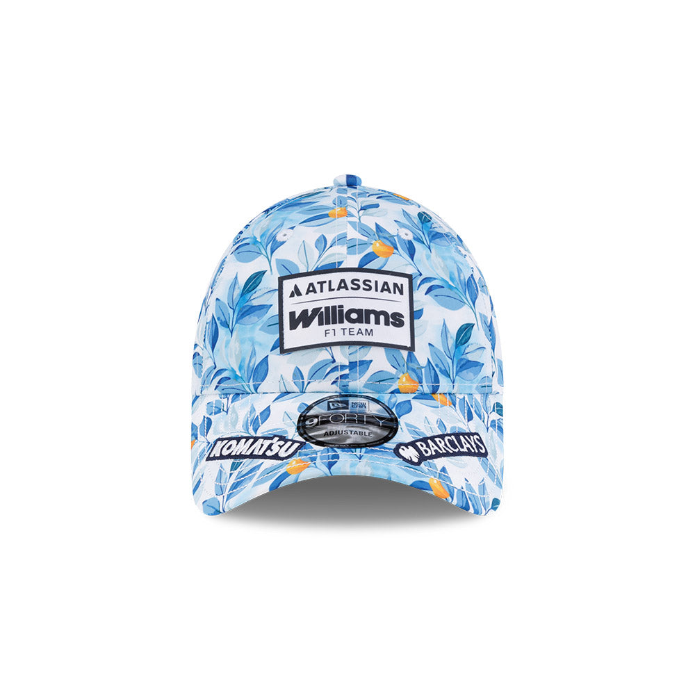 หมวกแก๊ป New Era รุ่น Atlassian Williams F1 Team Barcelona Race Specials All-Over Print White 9Forty Cap