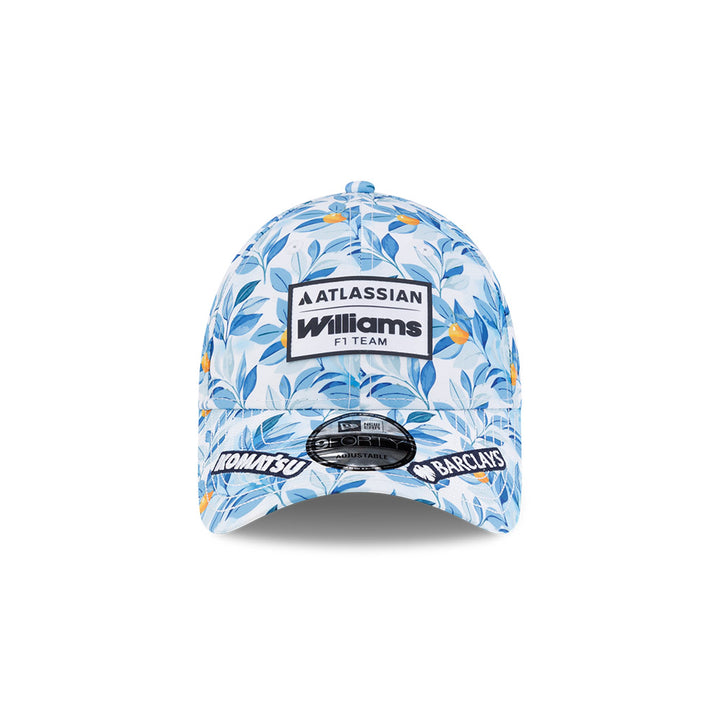 หมวกแก๊ป New Era รุ่น Atlassian Williams F1 Team Barcelona Race Specials Carlos Sainz 55 All-Over Print White 9Forty Cap