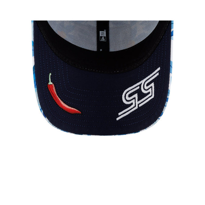 หมวกแก๊ป New Era รุ่น Atlassian Williams F1 Team Barcelona Race Specials Carlos Sainz 55 All-Over Print White 9Forty Cap