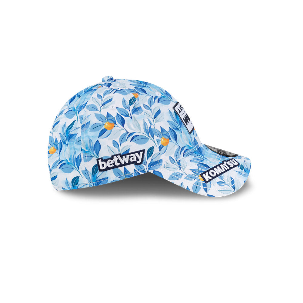 หมวกแก๊ป New Era รุ่น Atlassian Williams F1 Team Barcelona Race Specials Alex Albon 23 All-Over Print White 9Forty Cap