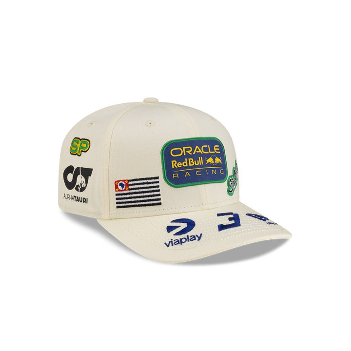 หมวกแก๊ป New Era รุ่น Red Bull Racing Max Verstappen Brazil Race Chrome White 9Seventy Stretch Snap Cap
