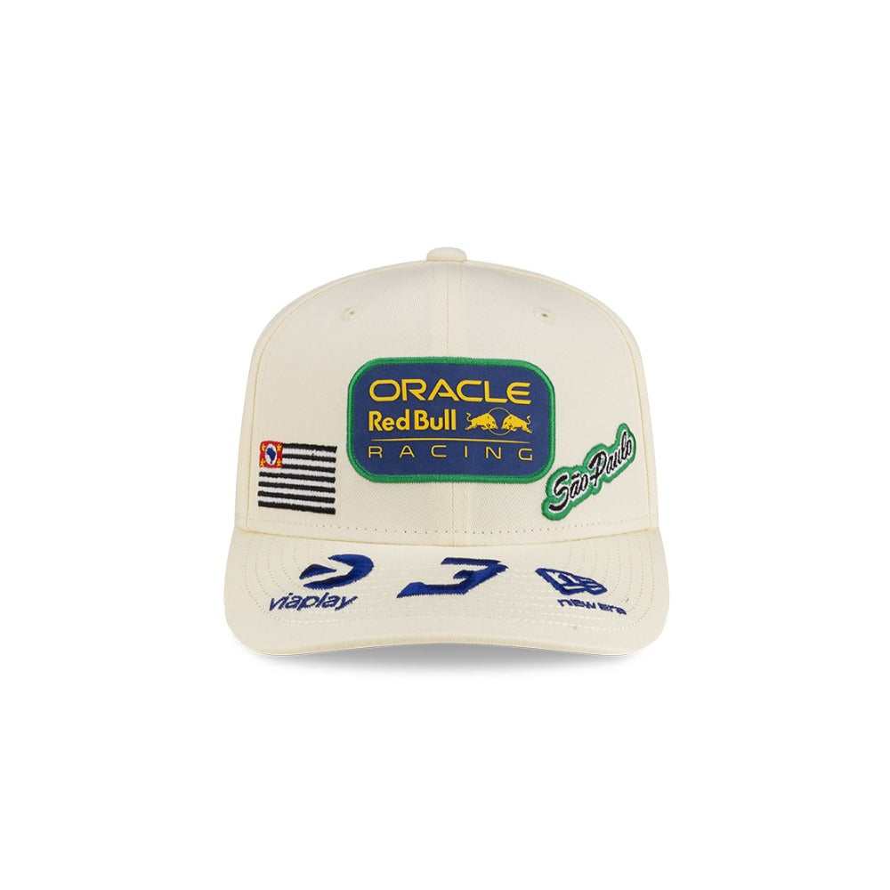 หมวกแก๊ป New Era รุ่น Red Bull Racing Max Verstappen Brazil Race Chrome White 9Seventy Stretch Snap Cap