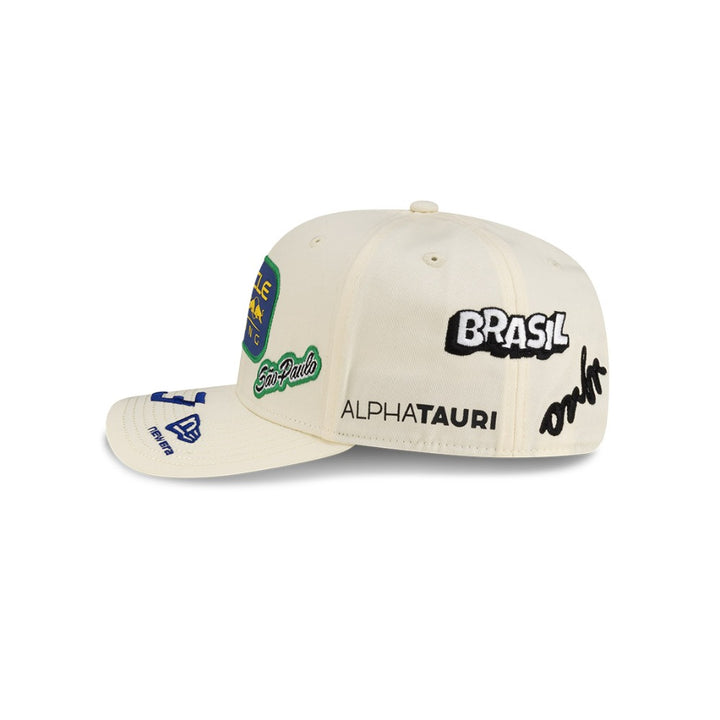 หมวกแก๊ป New Era รุ่น Red Bull Racing Max Verstappen Brazil Race Chrome White 9Seventy Stretch Snap Cap