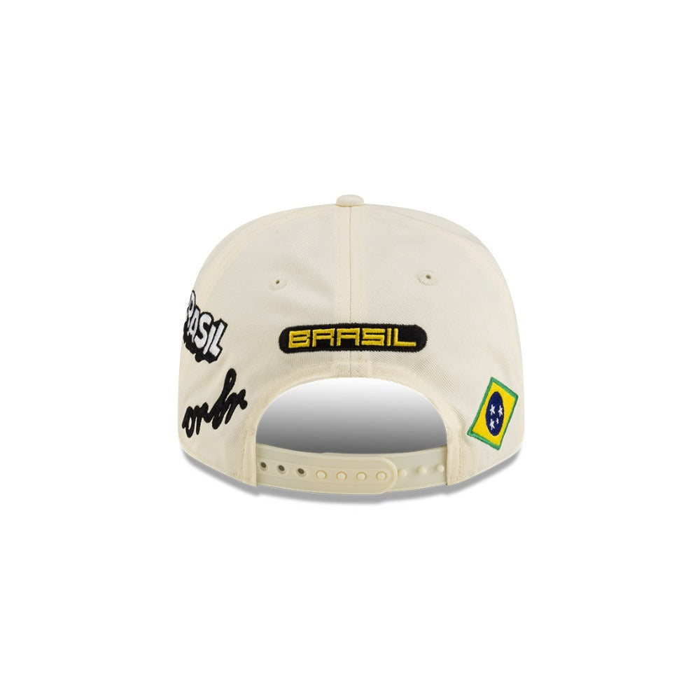 หมวกแก๊ป New Era รุ่น Red Bull Racing Max Verstappen Brazil Race Chrome White 9Seventy Stretch Snap Cap