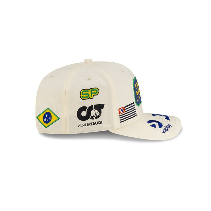 หมวกแก๊ป New Era รุ่น Red Bull Racing Max Verstappen Brazil Race Chrome White 9Seventy Stretch Snap Cap