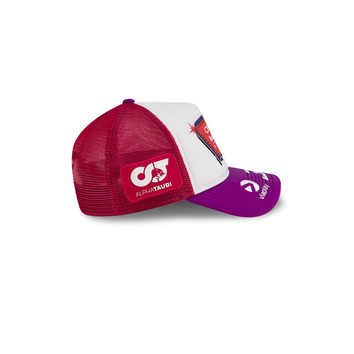 หมวกแก๊ป New Era รุ่น Red Bull Racing Max Verstappen Vegas Race White Purple 9Forty A-Frame Trucker Cap