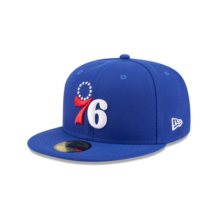 หมวกแก๊ป New Era รุ่น J Frost X NBA Philadelphia 76Ers Med Blue 59Fifty Cap