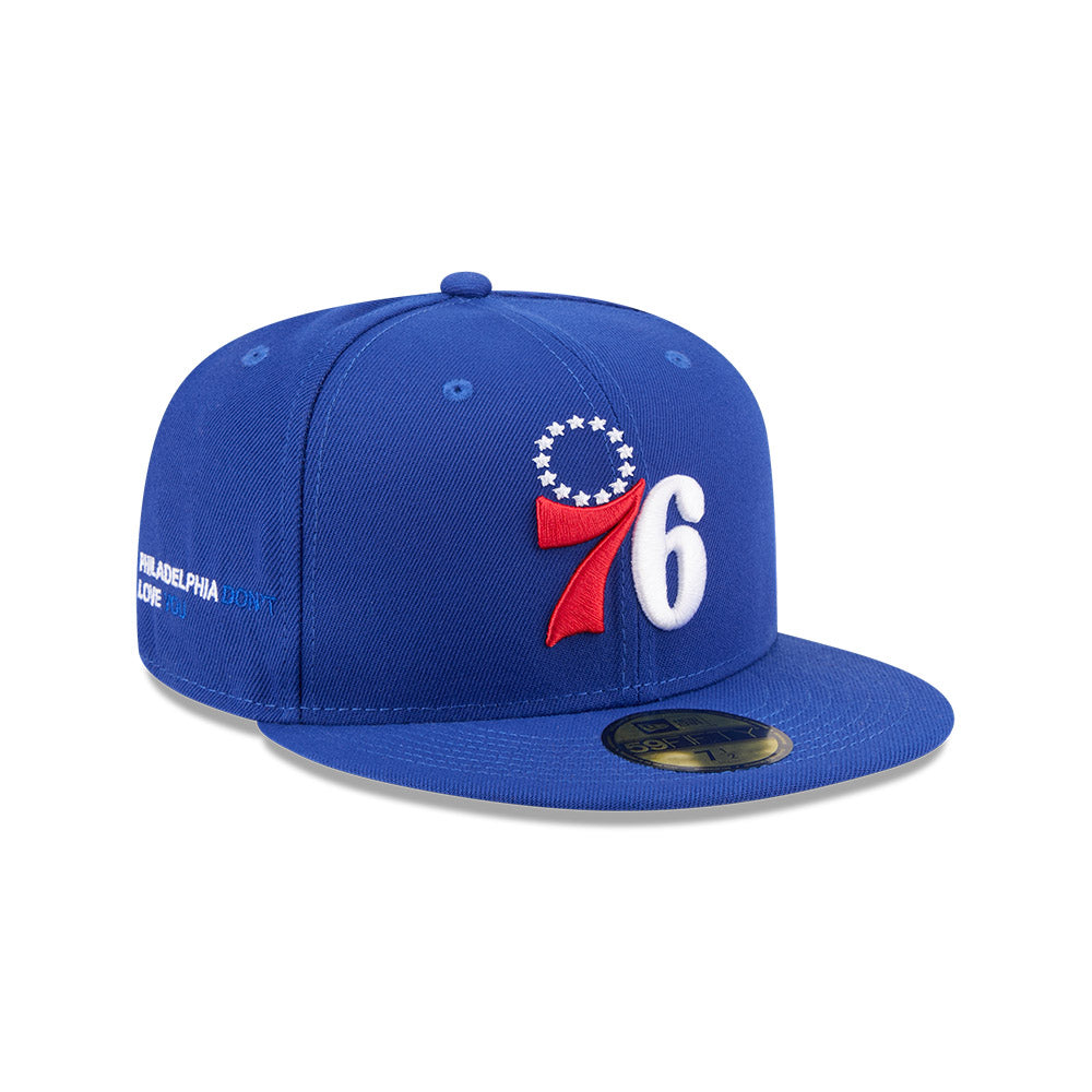 หมวกแก๊ป New Era รุ่น J Frost X NBA Philadelphia 76Ers Med Blue 59Fifty Cap