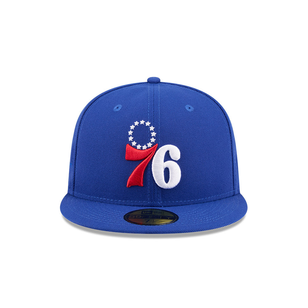 หมวกแก๊ป New Era รุ่น J Frost X NBA Philadelphia 76Ers Med Blue 59Fifty Cap