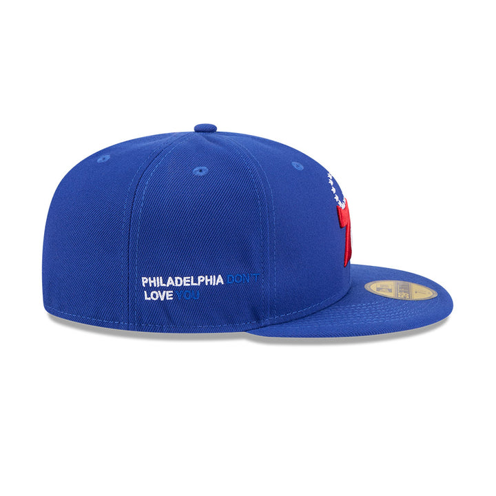 หมวกแก๊ป New Era รุ่น J Frost X NBA Philadelphia 76Ers Med Blue 59Fifty Cap