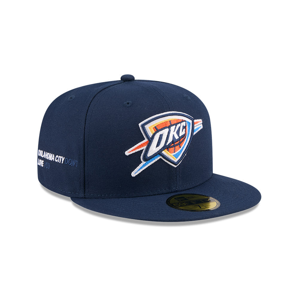 หมวกแก๊ป New Era รุ่น J Frost X NBA Oklahoma City Thunder Med Blue 59Fifty Cap