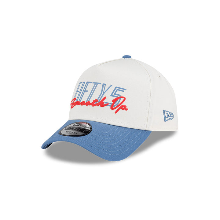 หมวกแก๊ป New Era รุ่น Team Fifty5 Contrast Visor Chrome White And Blue 9Forty A-Frame Cap