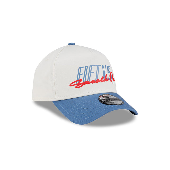 หมวกแก๊ป New Era รุ่น Team Fifty5 Contrast Visor Chrome White And Blue 9Forty A-Frame Cap